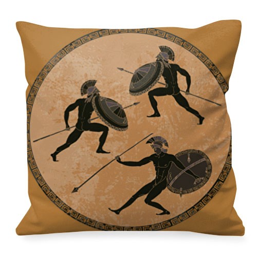 Cojín Lucha Guerreros Griegos