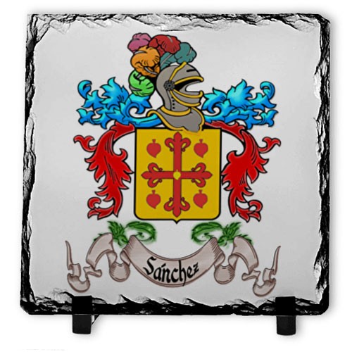 Escudo Heráldico 1 Apellido sobre Piedra de Pizarra (20x20 cms.)