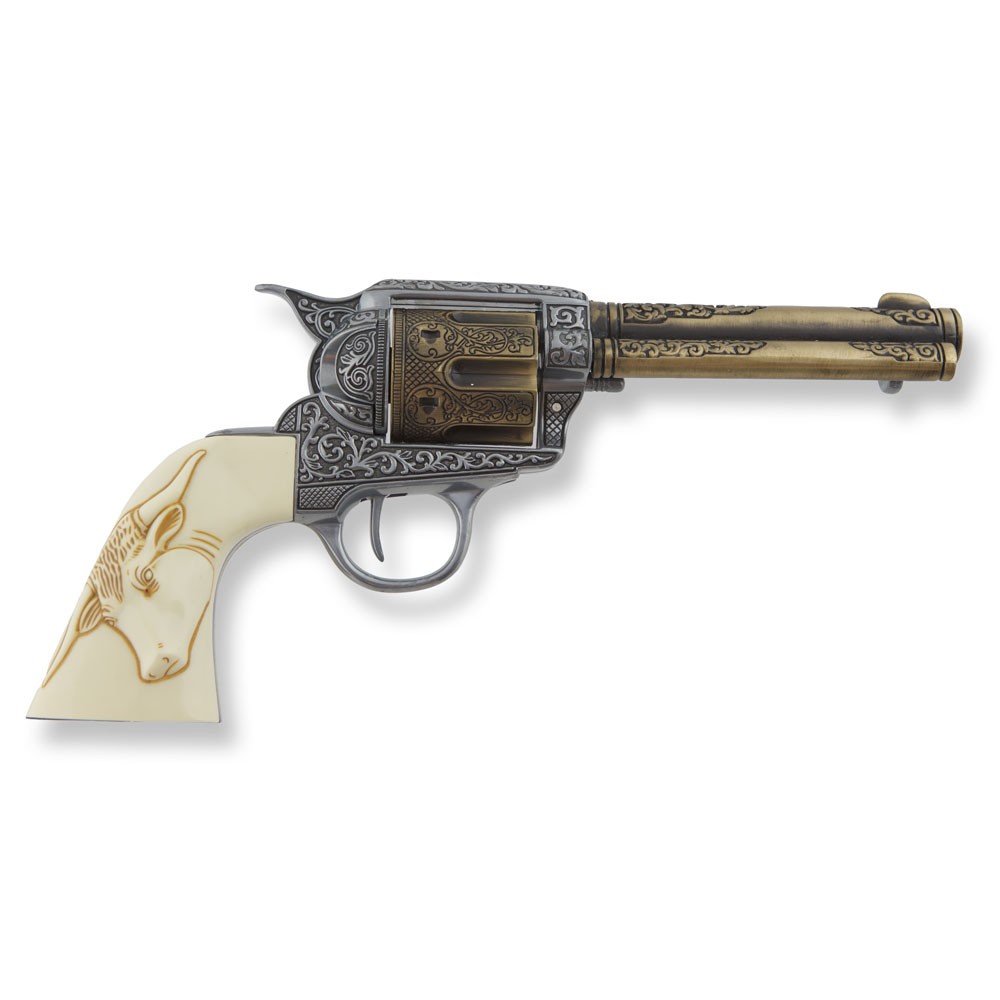 Revólver Colt 45 PeaceMaker cachas búfalo, 27 cms.