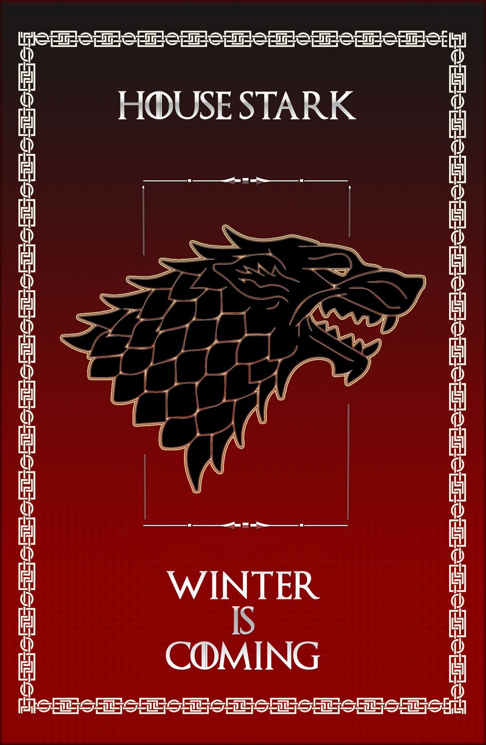 Estandarte Juego de Tronos House Stark (70x100 cms.)