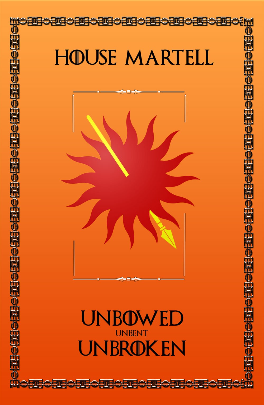 Estandarte Juego de Tronos House Martell (70x100 cms.)