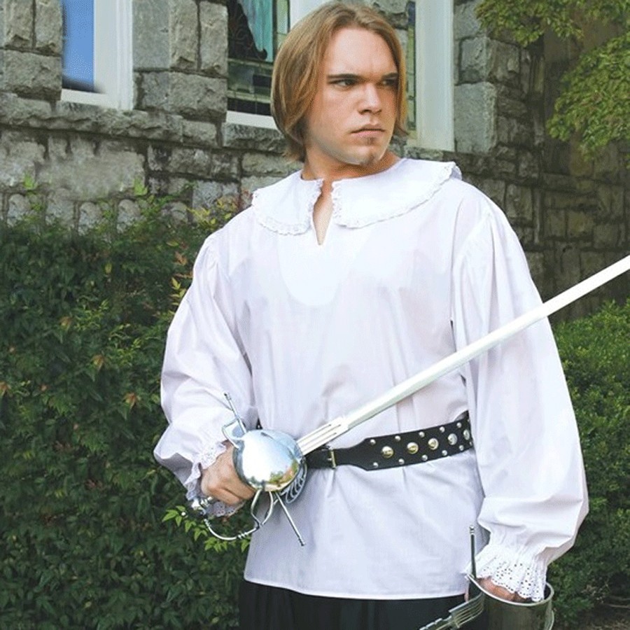 Camisa blanca de Mosquetero