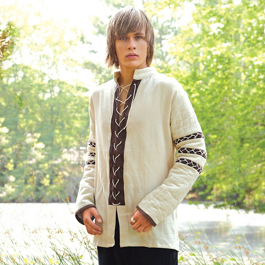 Camisa Nórdica acolchada, color crema