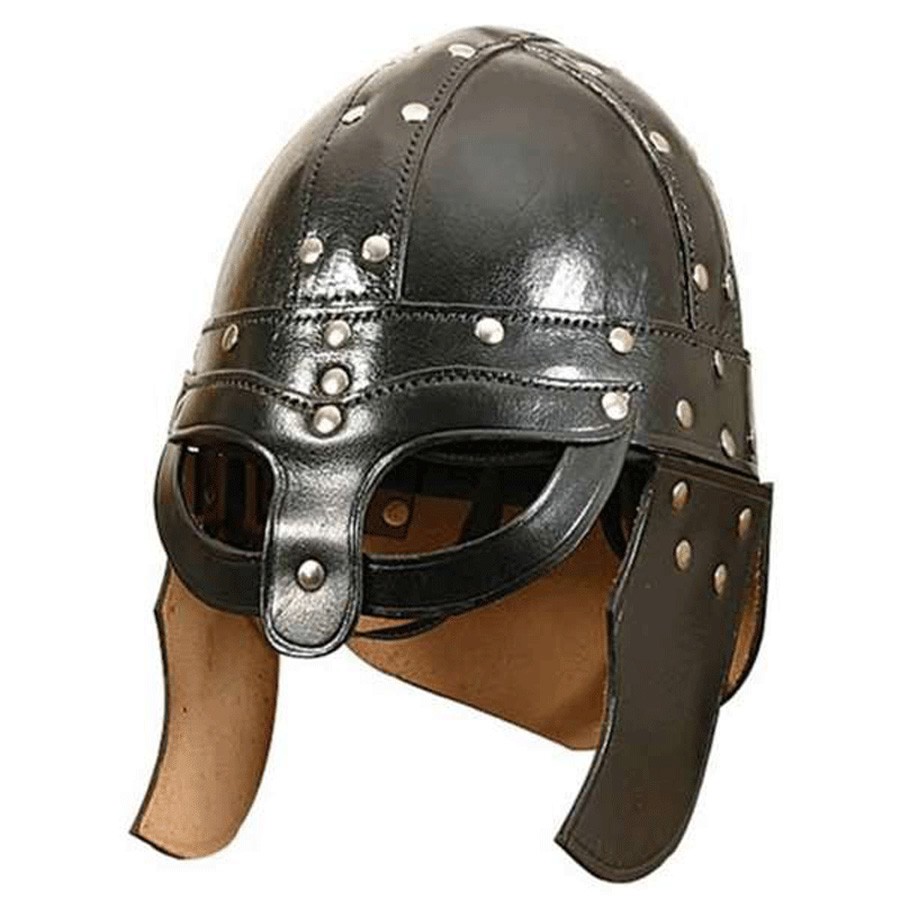 Casco vikingo en cuero