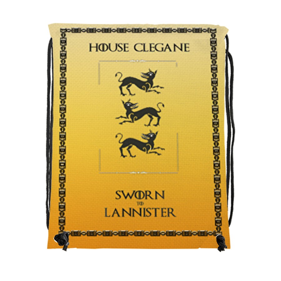 Mochila de cuerdas House Clegane de Juego de Tronos (34x42 cms.)