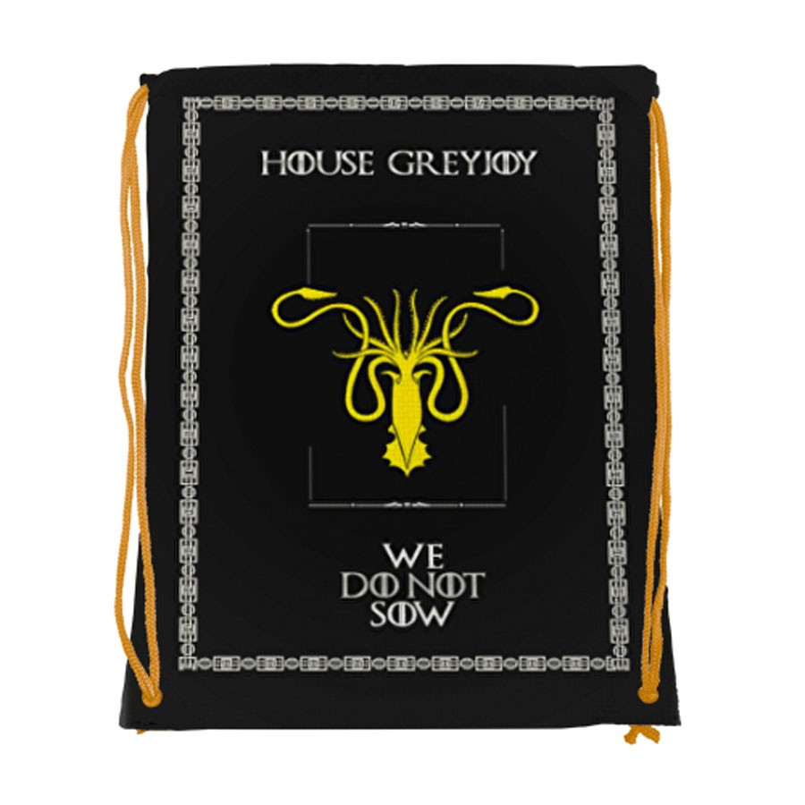 Mochila de cuerdas House GreyJoy de Juego de Tronos (34x42 cms.)
