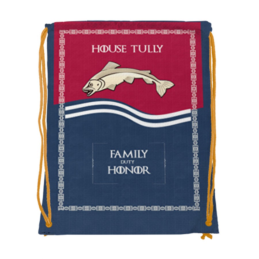 Mochila de cuerdas House Tully de Juego de Tronos (34x42 cms.)