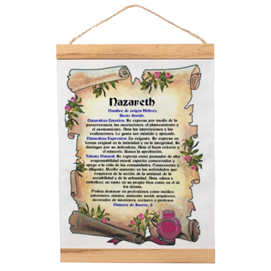 Banderín con marco de madera Personalizado con tu Nombre (30x45 cm.)