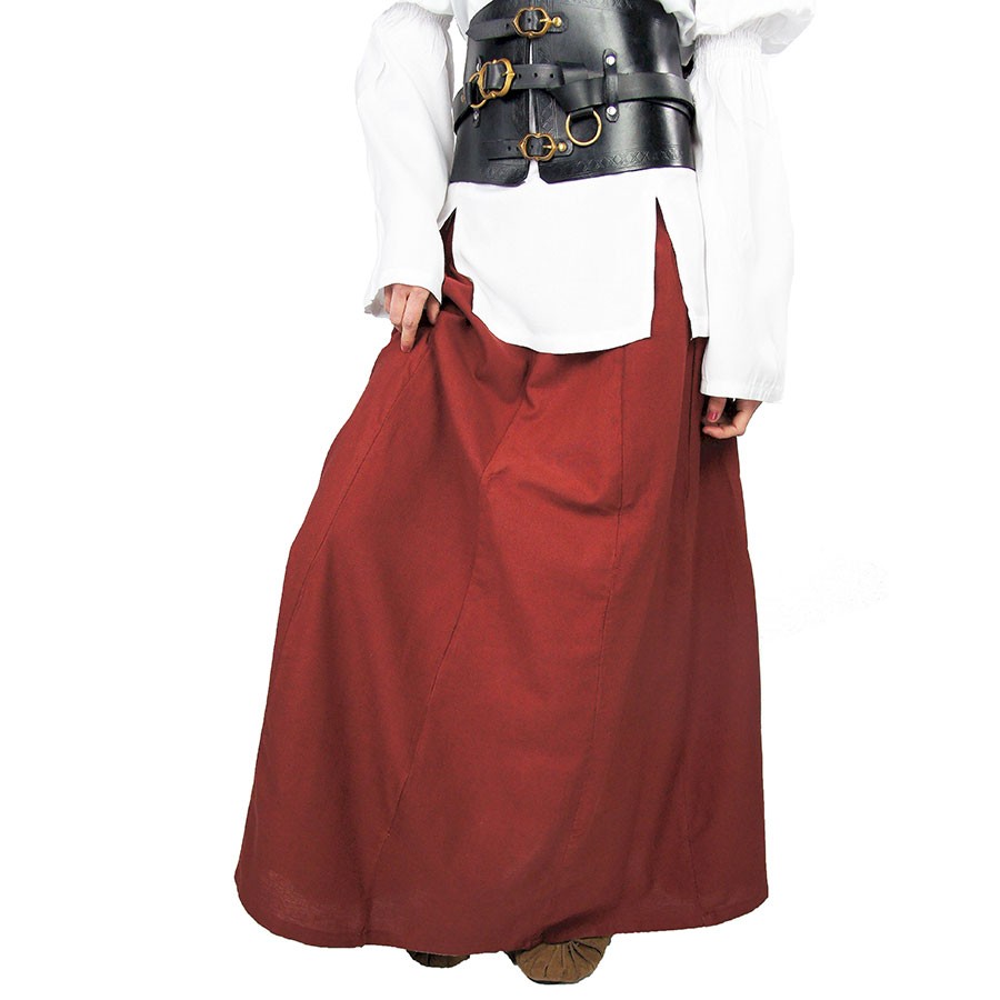 Falda medieval modelo Diana, rojo
