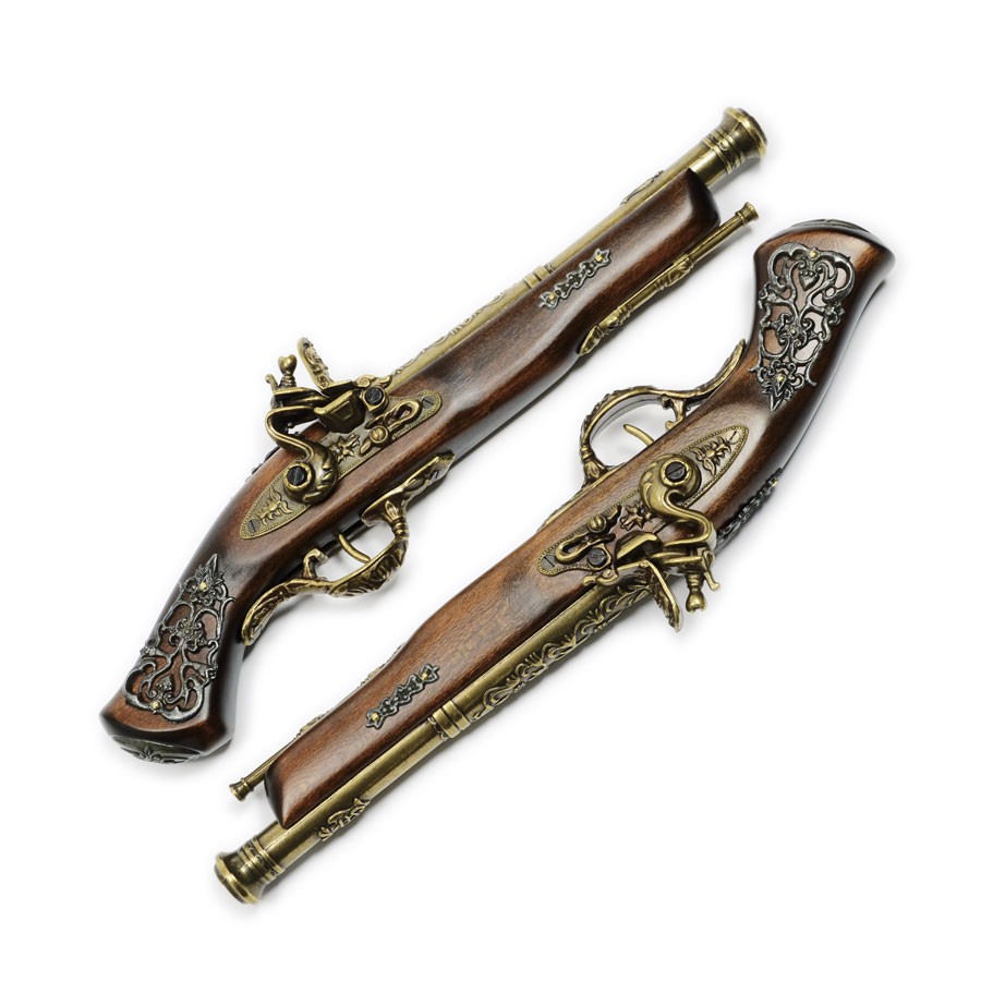 Set de pistolas de duelo latonadas