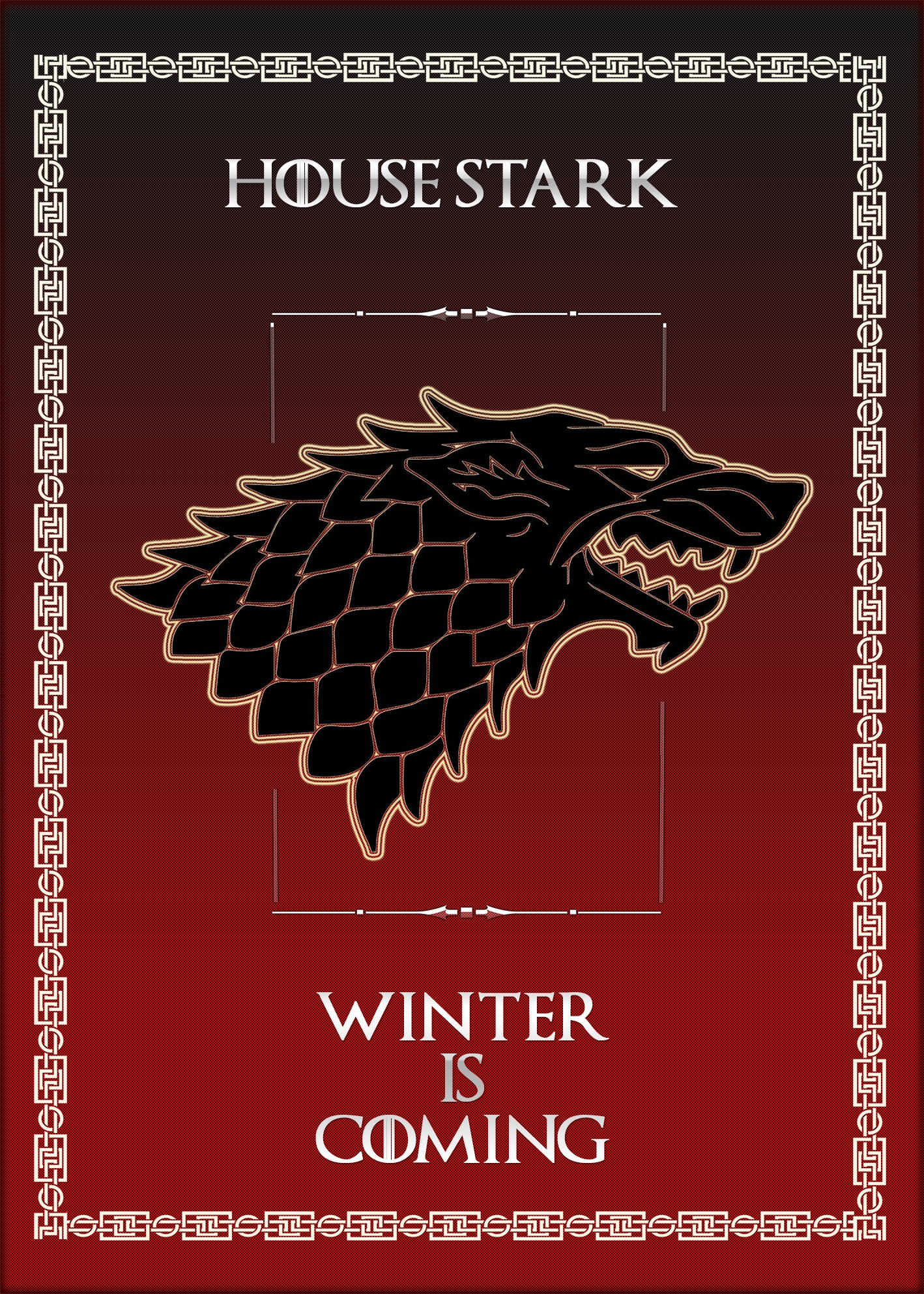 Estandarte Juego de Tronos House Stark (50x70 cms.)