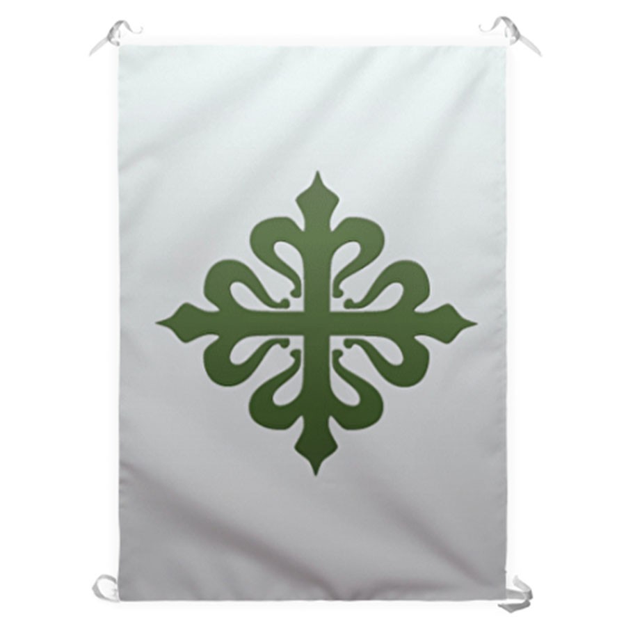 Estandarte Cruz Orden de Calatravos Verde (70x100 cms.)