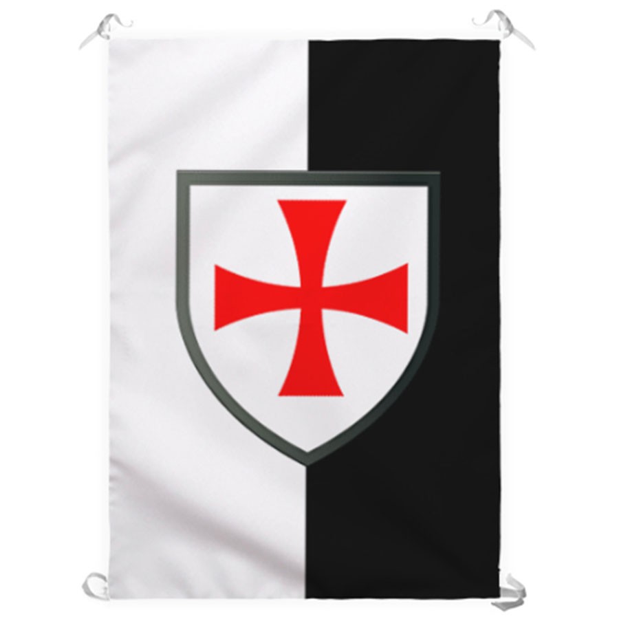 Estandarte Bicolor con Cruz Paté Caballeros Templarios (70x100 cms.)