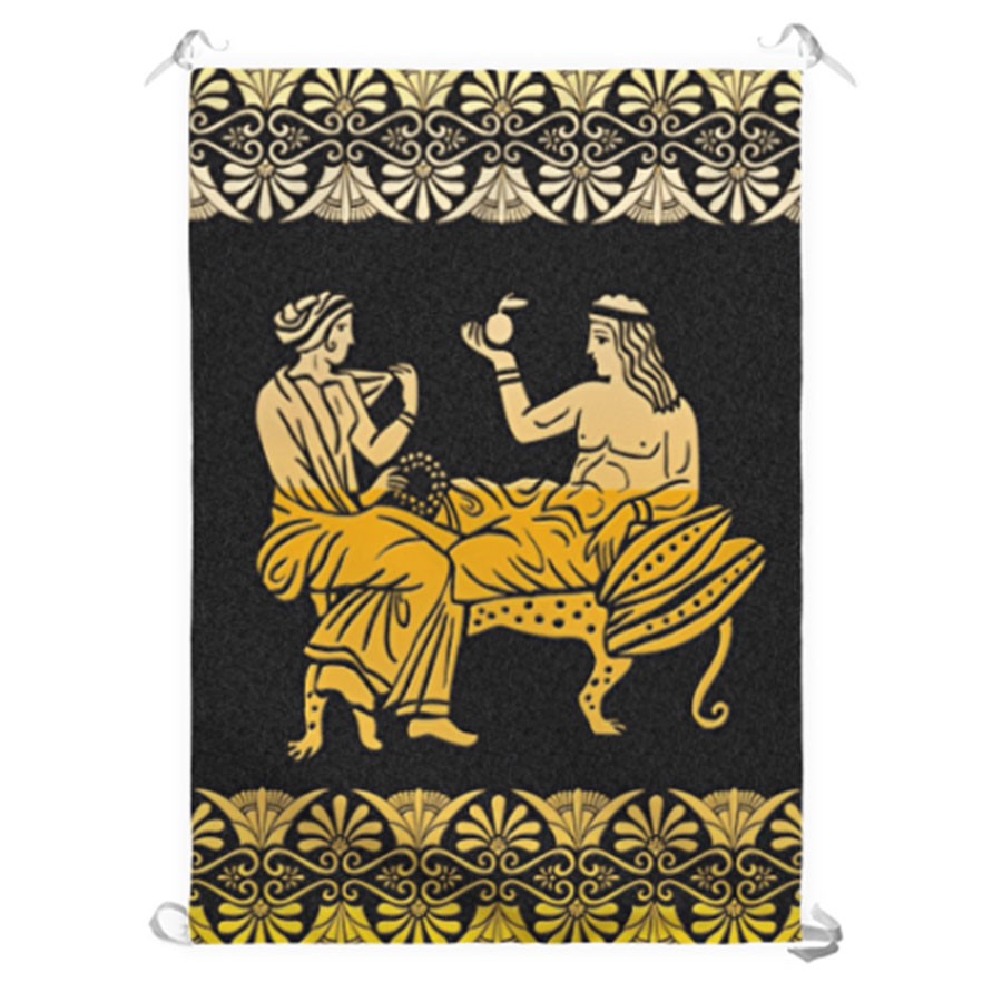 Estandarte Descanso y Ocio en la Grecia Clásica (70x100 cms.)