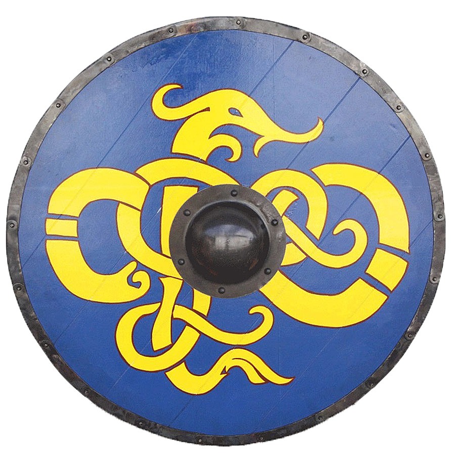 Escudo Vikingo Tribal Azul de Windlass madera y acero