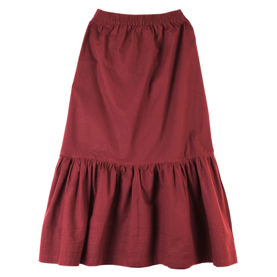 Falda o Enagua medieval, color rojo
