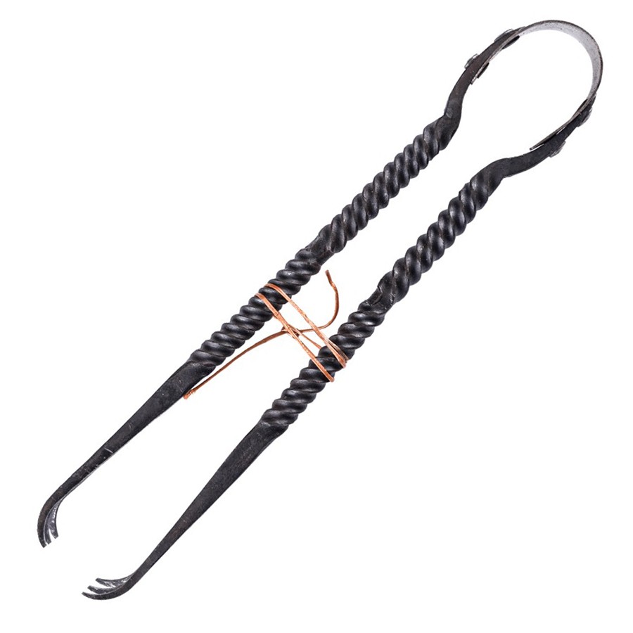 Tenazas medievales de hierro forjadas a mano