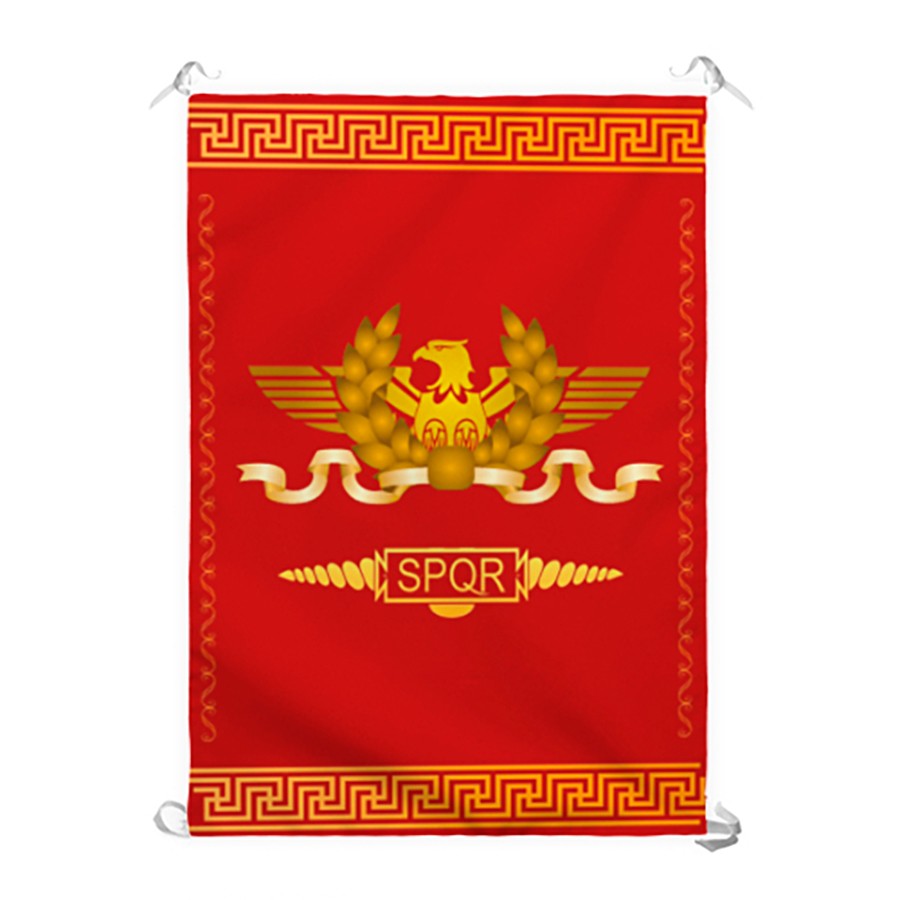 Estandarte Legion Romana SPQR, fondo rojo (70x100 cms.)