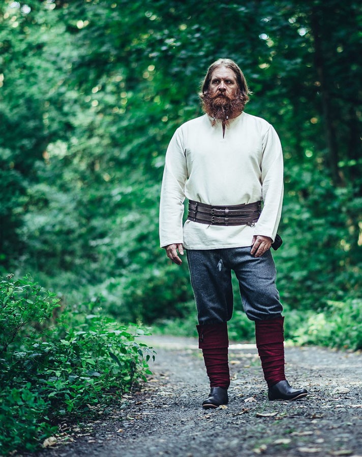 Pantalón Vikingo en lana modelo Harald, gris