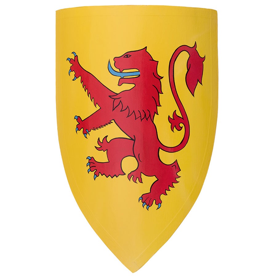 Escudo Medieval Roberto I de Escocia, madera pintada