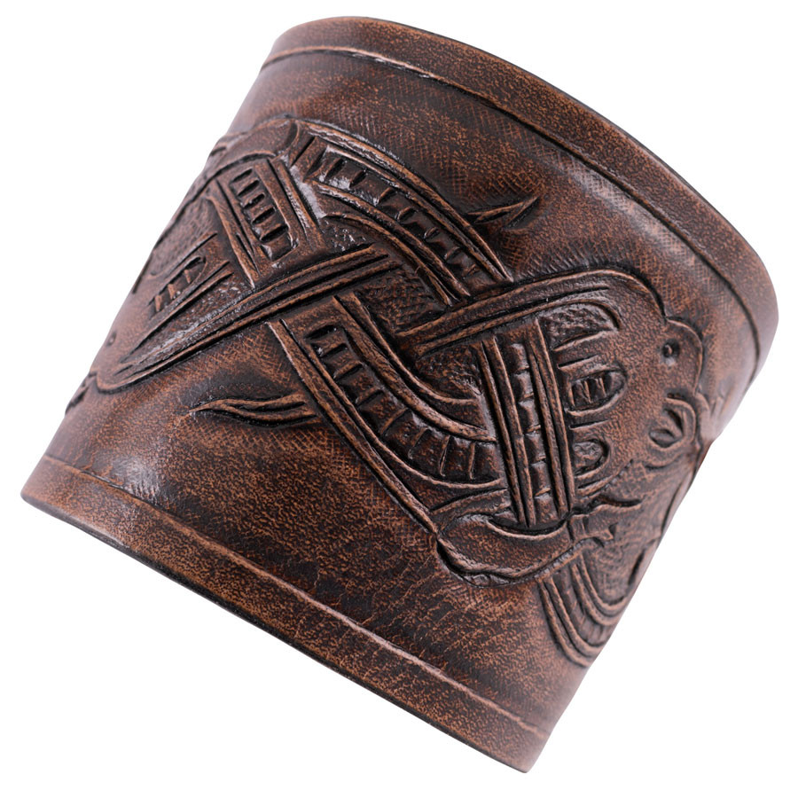 Brazaletes Vikingos Gorm el Viejo con Dragones y Serpientes