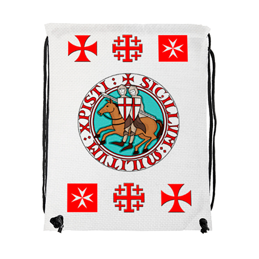 Mochila de cuerdas Cruces Caballeros Templarios (34x42 cms.)