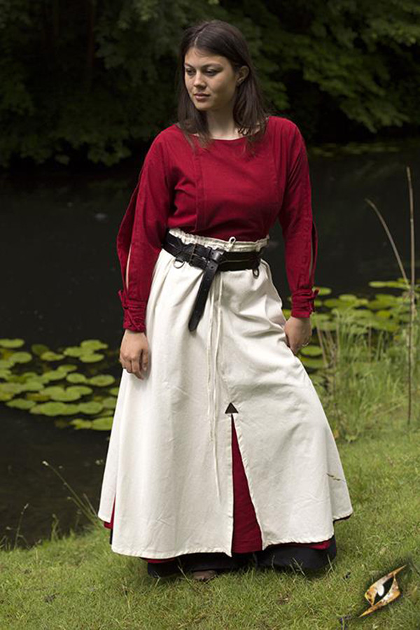 Falda medieval de Batalla, color beige