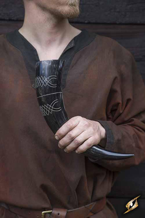Cuerno vikingo Jefe de Clan, acabado oscuro