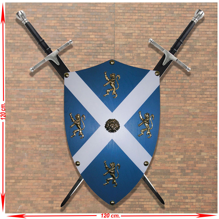 Panoplia de espadas y escudo BraveHeart de William Wallace