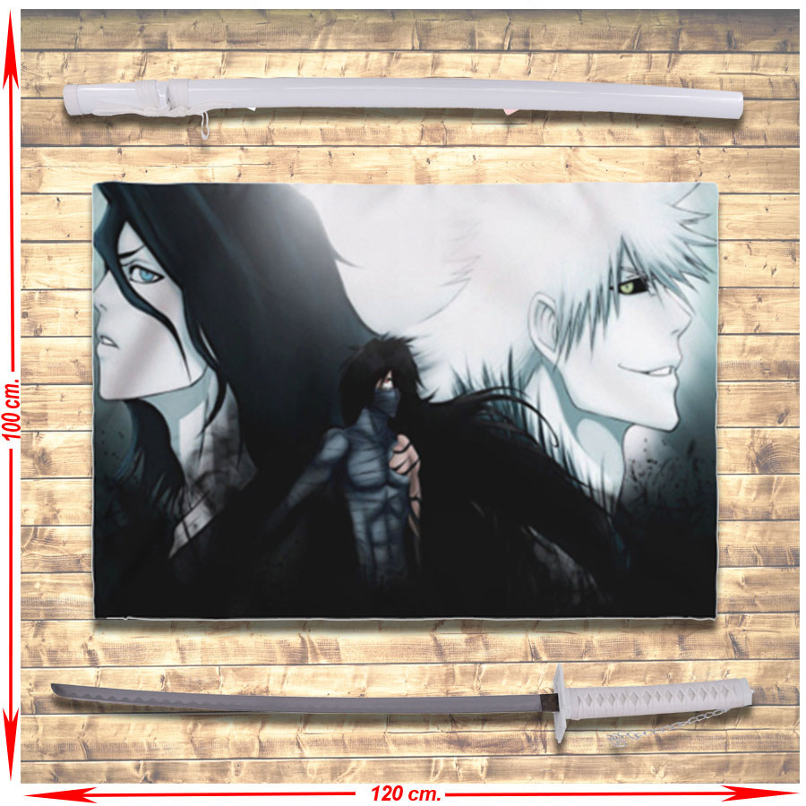 Pack estandarte y katana Tensa Zangetsu Hollow Ichigo de Bleach