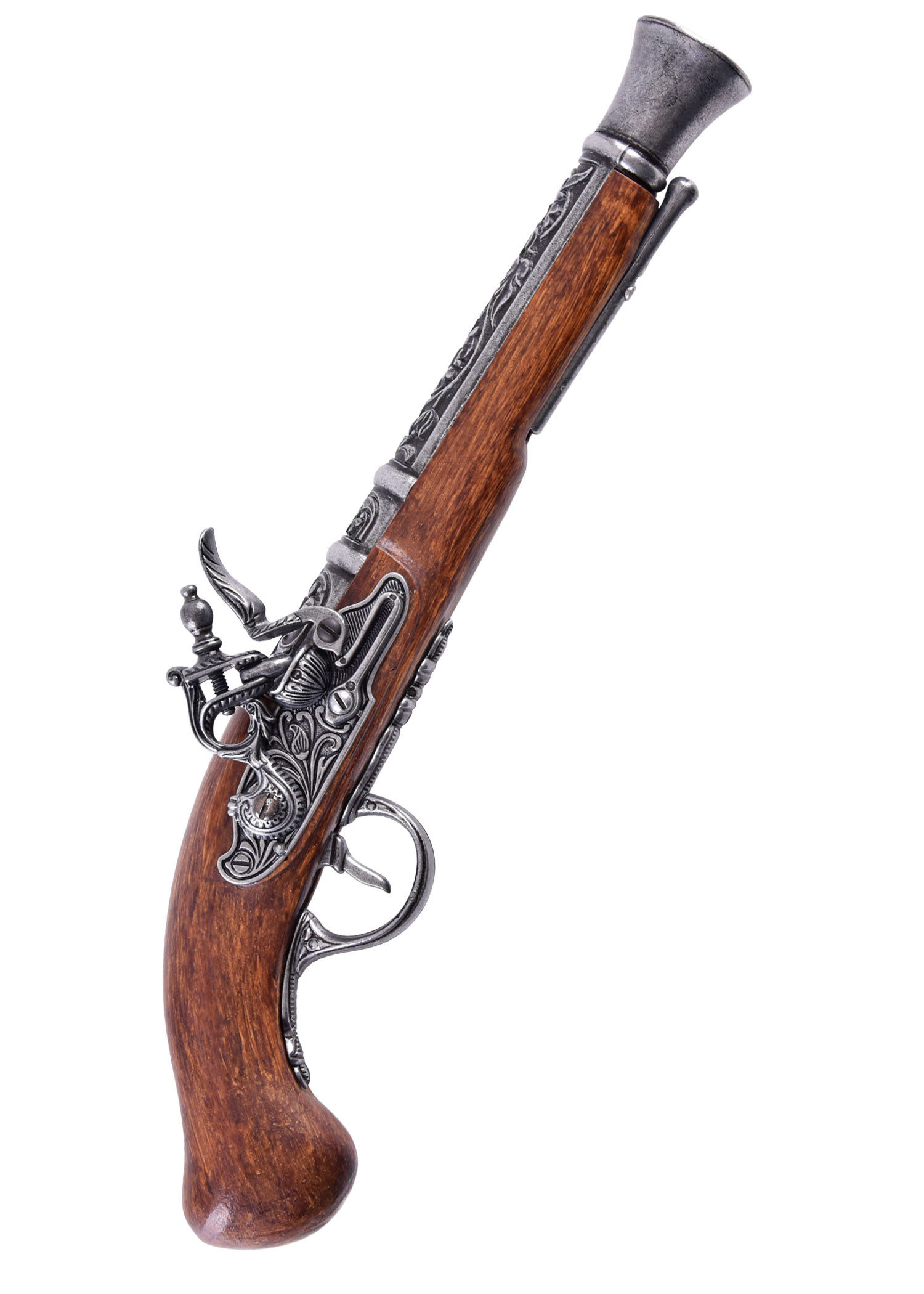 Pistola de Flintlock Pirata, tipo trabuco, siglo XVIII
