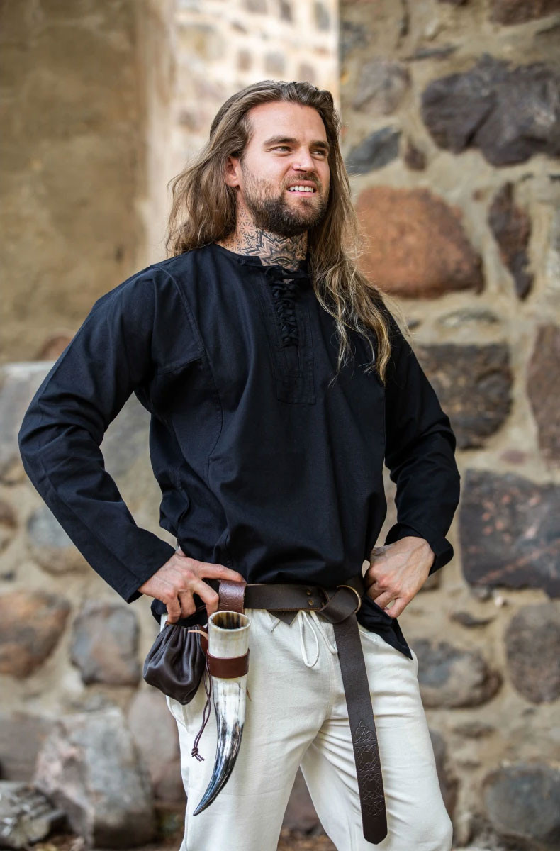 Camisa campesino con lazos