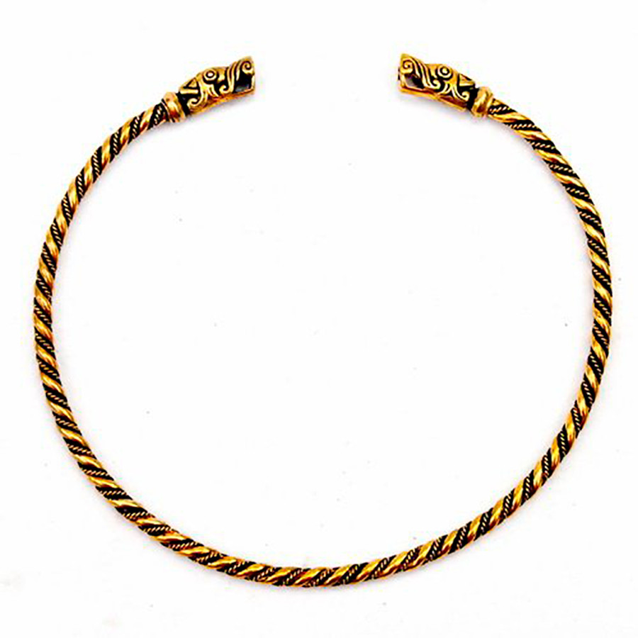 Torque Vikingo Gotland cabezas de Dragón