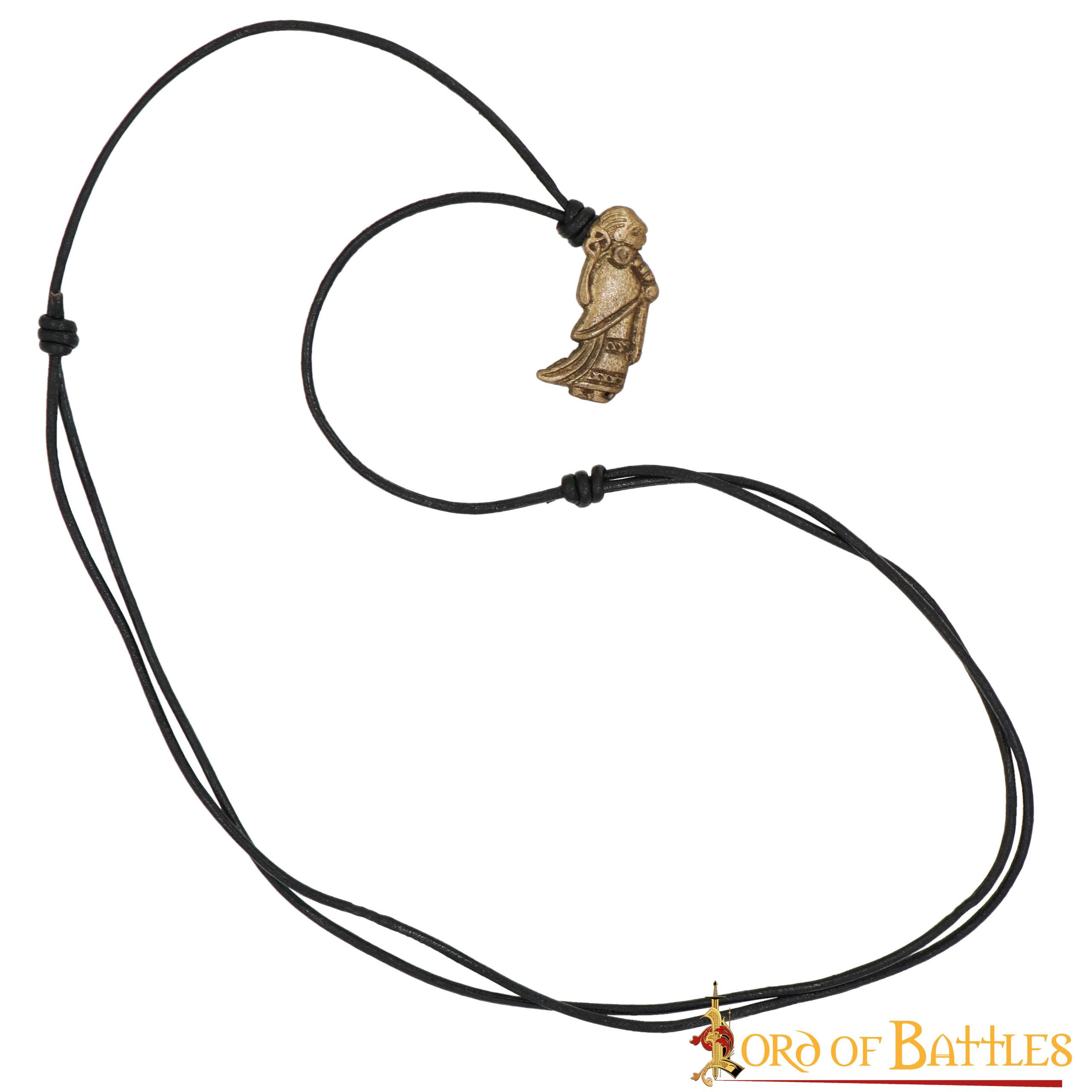 Colgante vikingo de latón Valkiria