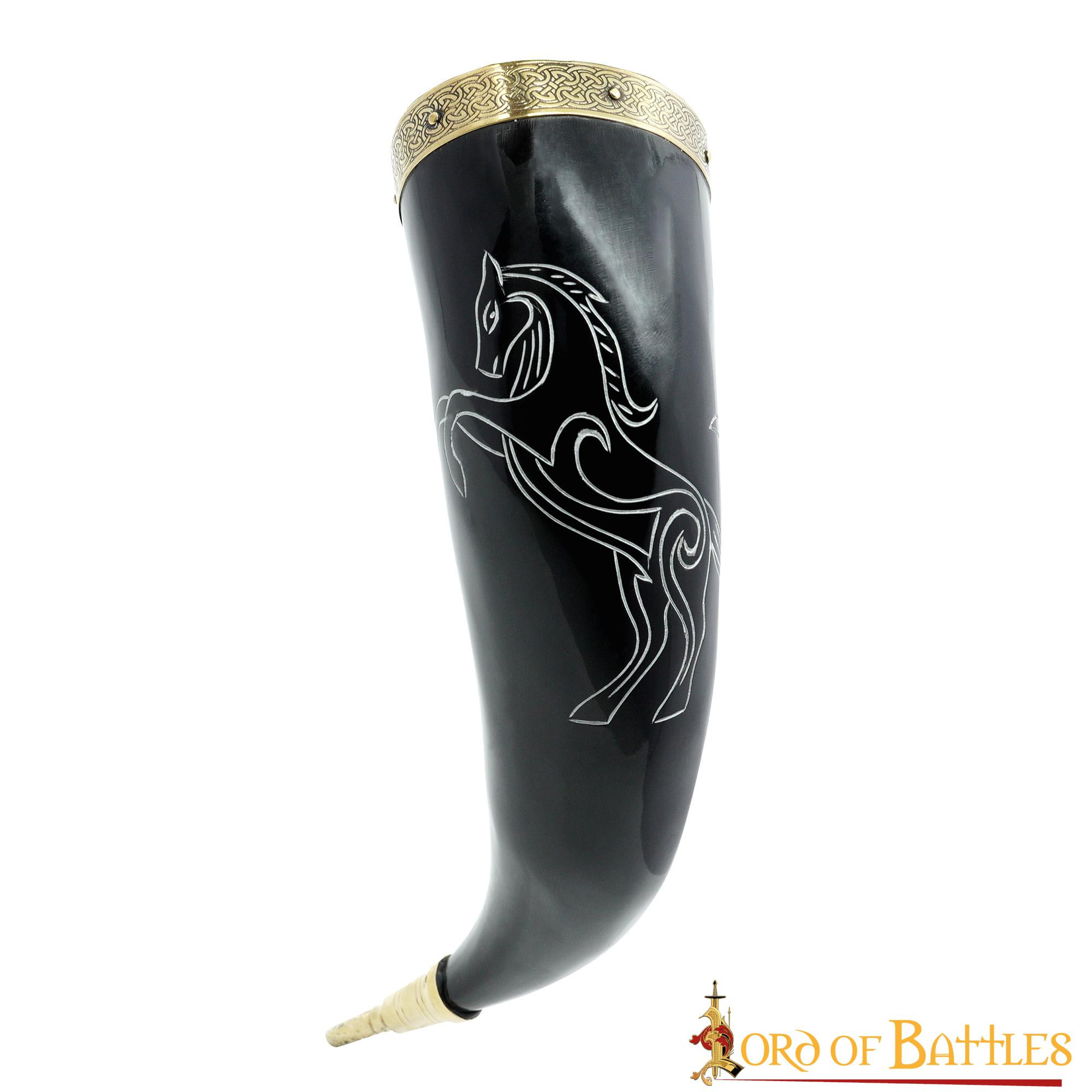 Cuerno Vikingo Stallion en cuerno de buey