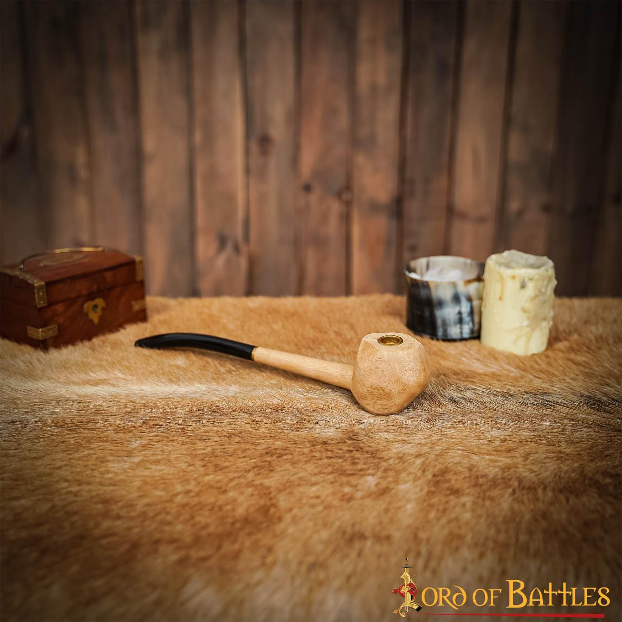 Pipa en madera para recreacionistas y LARP