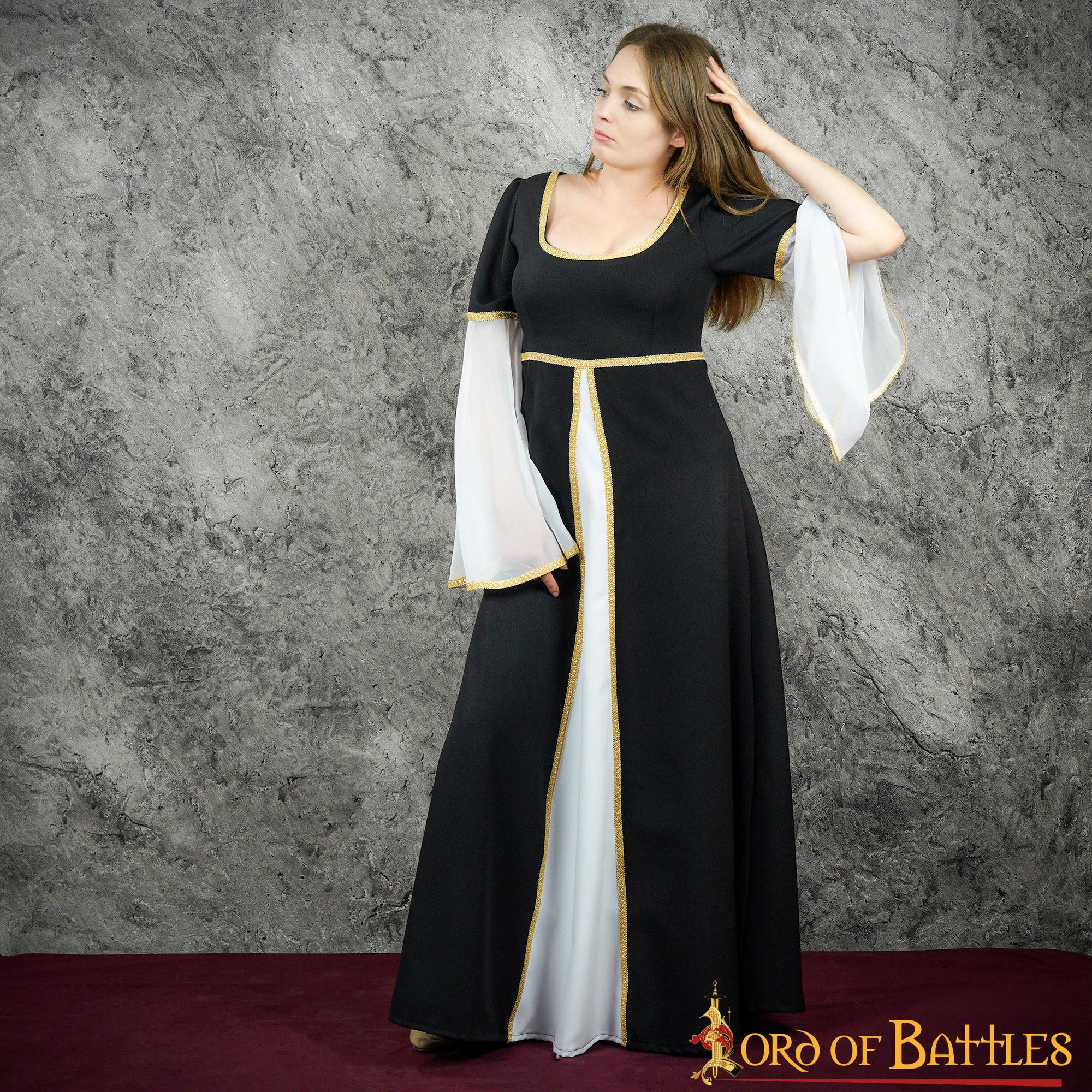 Vestido Medieval Cortesana Ana - Negro