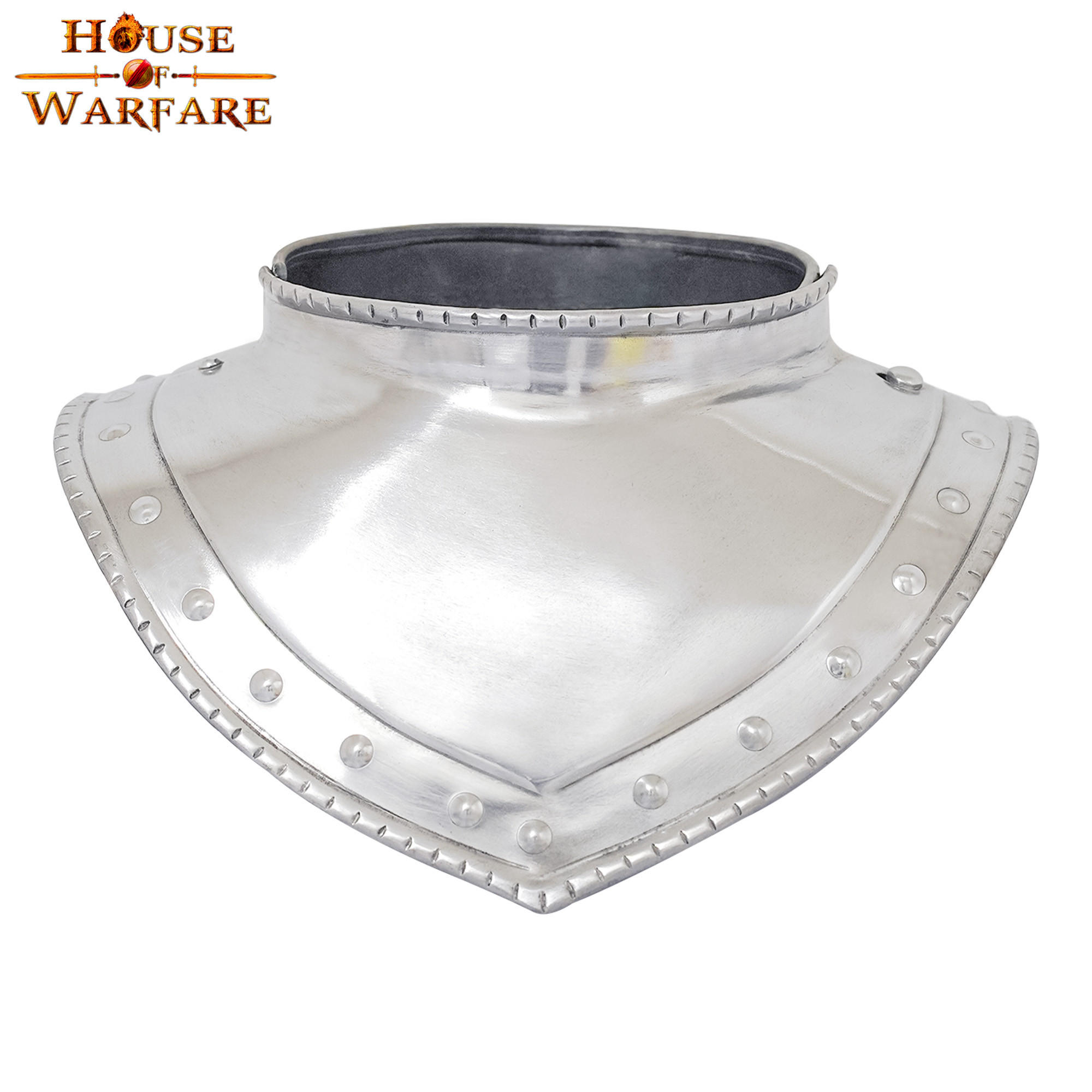 Gorjal medieval en acero, principios del siglo XVII