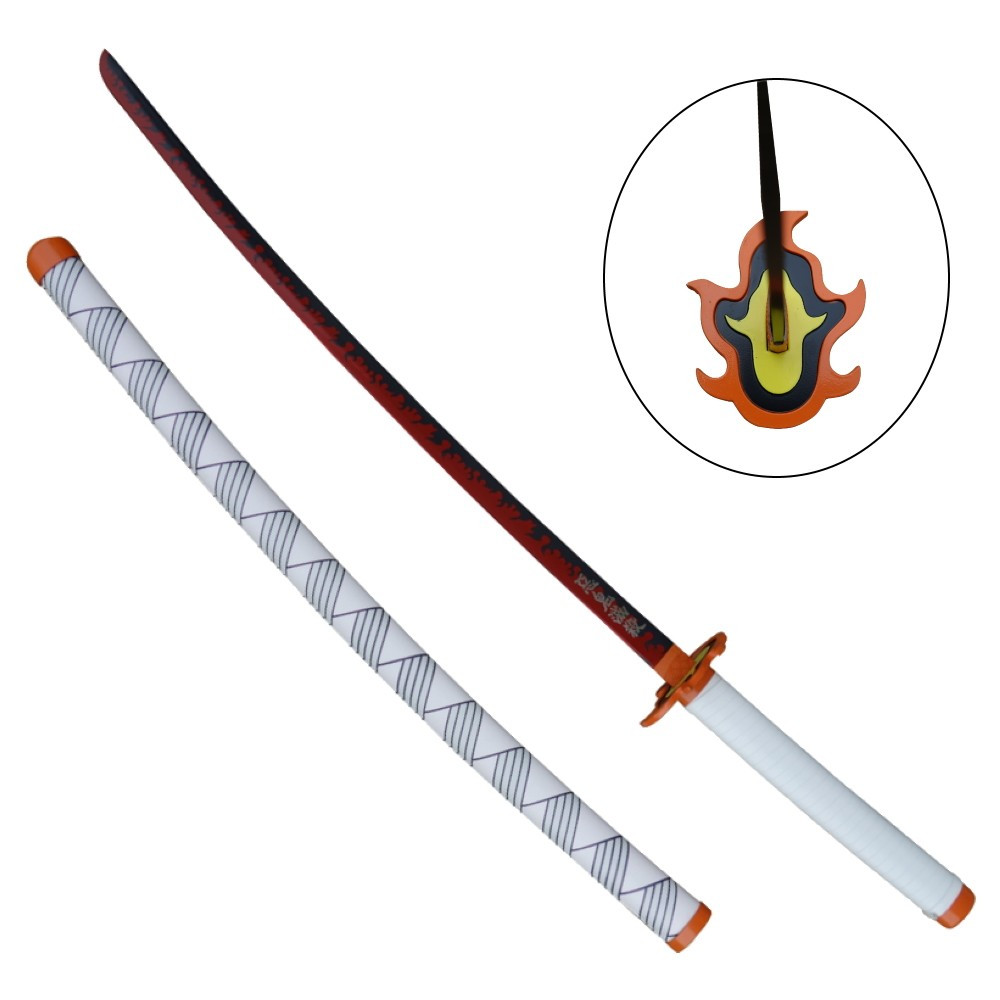 Katana fuego de Rengoku Kyojuro de Kimetsu No Yaiba (97 cm.)