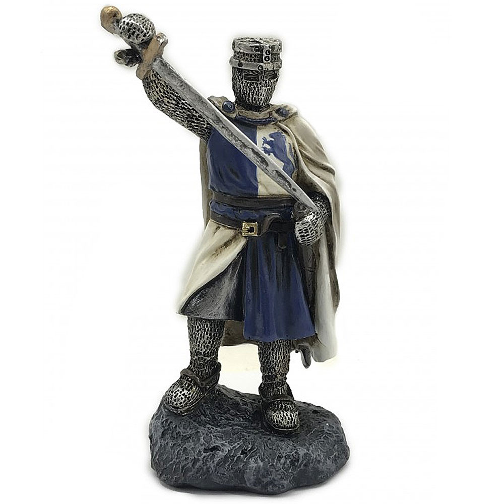 Caballero medieval en miniatura con túnica León Rampante (12 cm.)