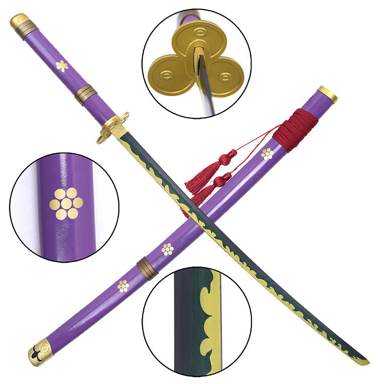 Katana decorativa lila Enma de Zoro, One Piece (97 cm.)