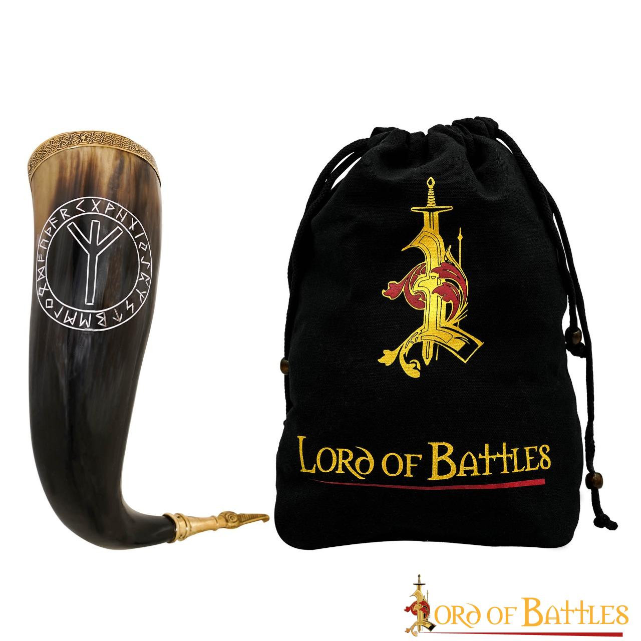 Cuerno Vikingo Algiz para beber (400-500 ml.)