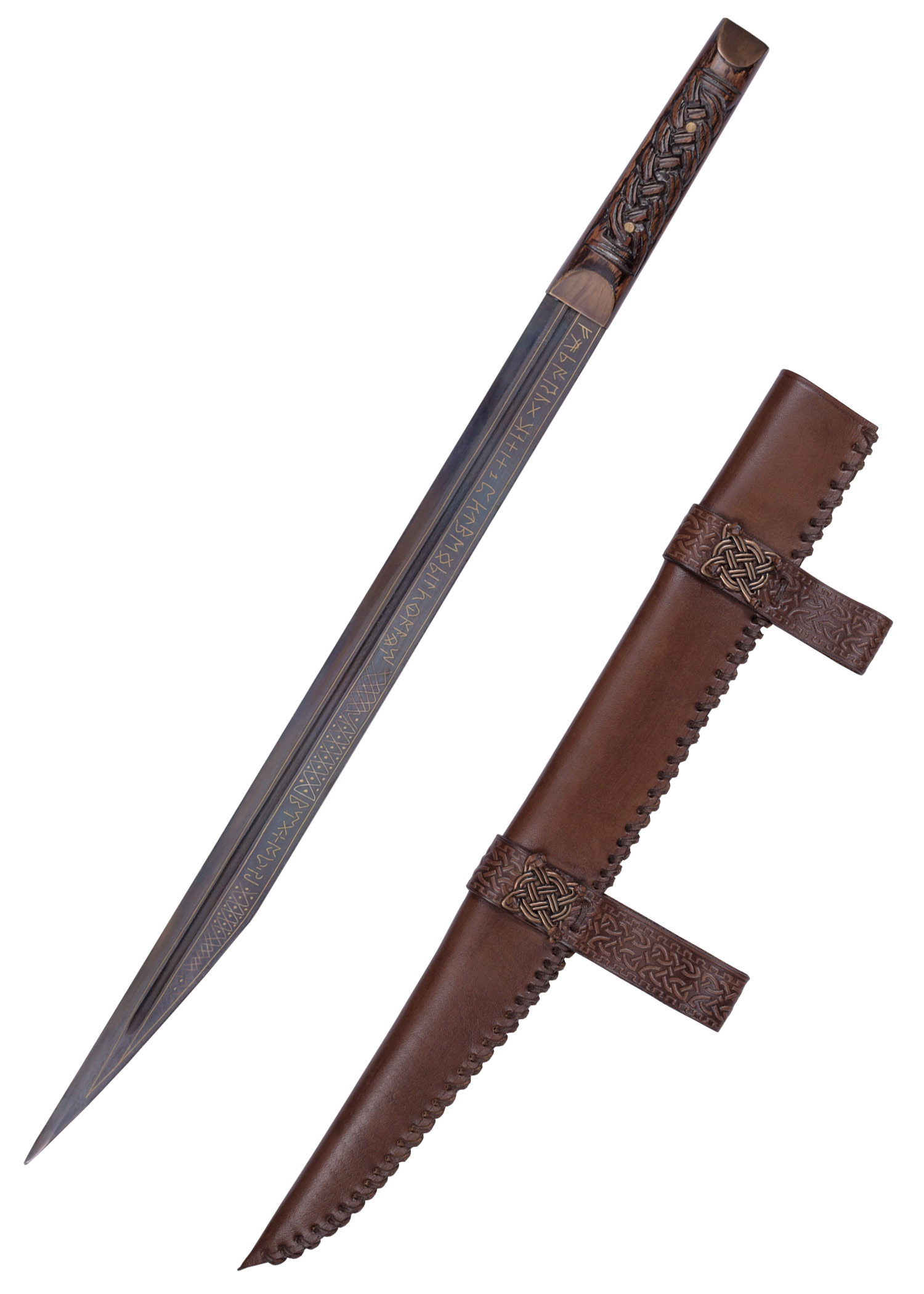 Cuchillo Seax de Beagnoth, incrustaciones de oro y plata
