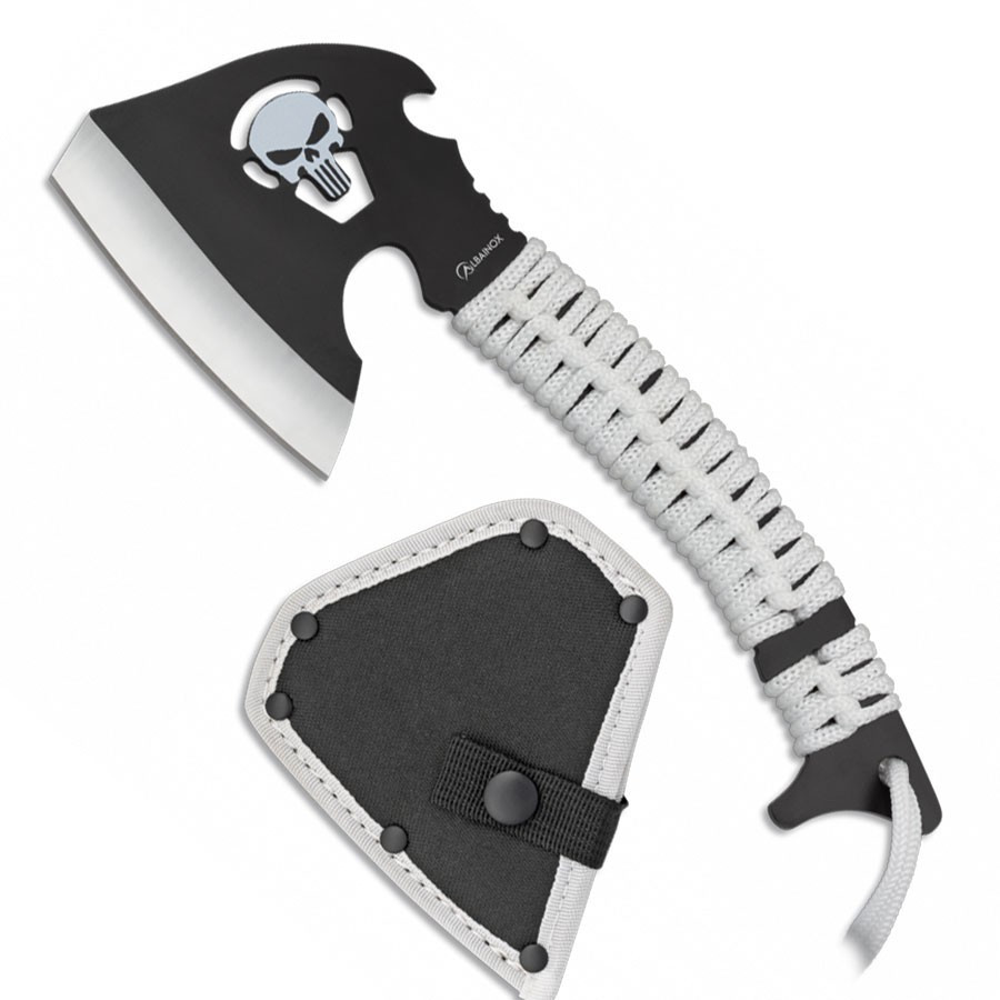 Hacha Tomahawk Calavera blanca