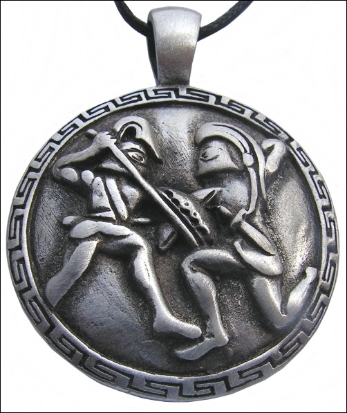 Colgante lucha espartanos