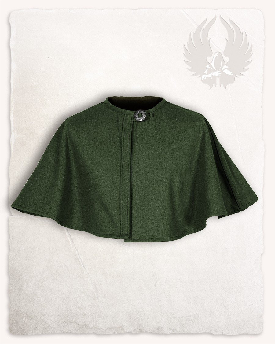 Esclavina medieval de canvas modelo Bron, verde