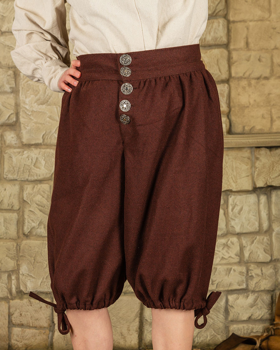 Pantalones pirata en lana modelo Tilly, marrones