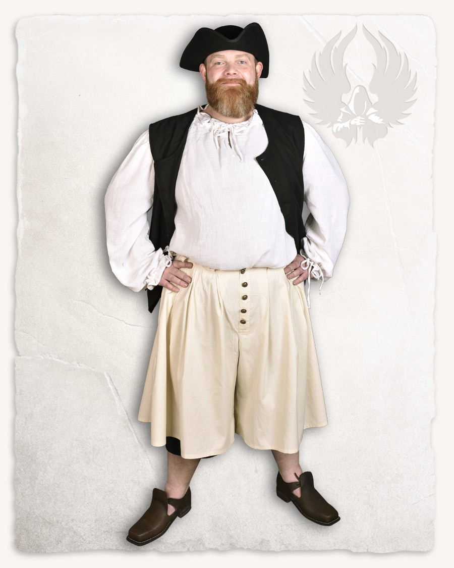 Pantalones anchos algodón crema modelo Matey