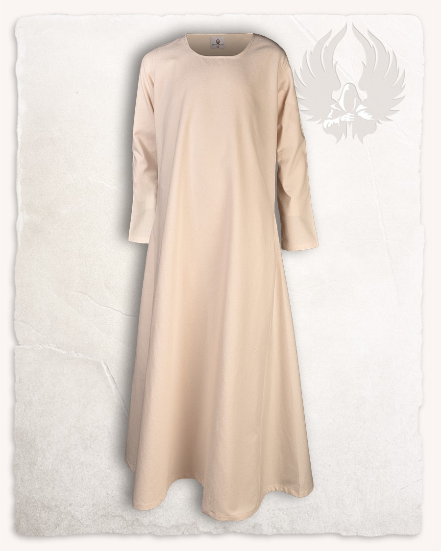 Túnica medieval para niñas modelo Lotte, color crema