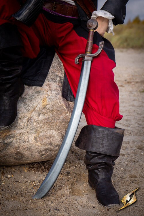 Sable pirata curvo tipo Falchion (90 cm.)